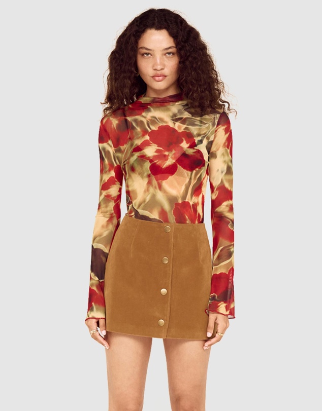 MINKPINK - Faye Faux Mini Skirt