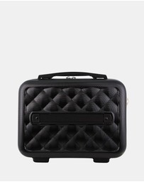 Pierre Cardin - Pierre Cardin Metro Large Hard Shell with Mini Beauty Case Set + Leather Tag