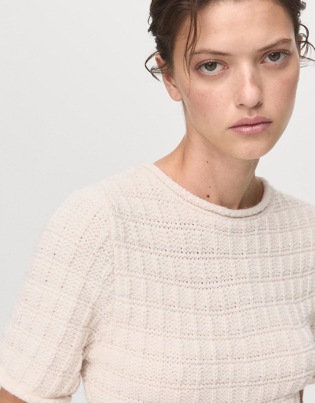 M.N.G - Textured Sweater With Ruffles