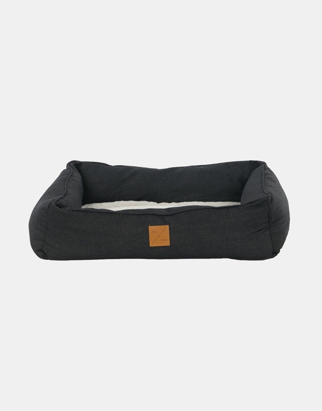 Mog & Bone - Bolster Dog Bed - Black Denim
