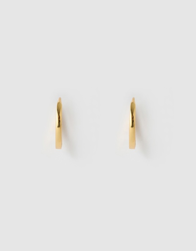 Izoa - Medium Solid Huggie Earrings