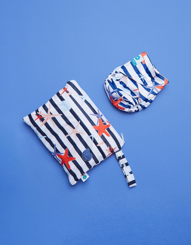 itti bitti - Reusable Swim Nappy + Small Double Pocket Wetbag - Rockpool
