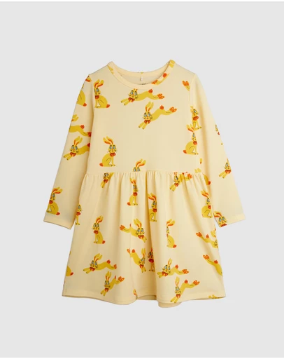 Mini Rodini - Rabbits AOP LS Dress - Babies-Teens