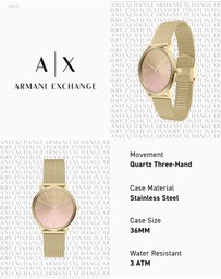 Armani Exchange - Gold Tone Analogue Watch