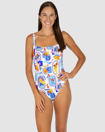 Baku Swimwear - Cinque Terre Square Neck One Piece Swimsuit