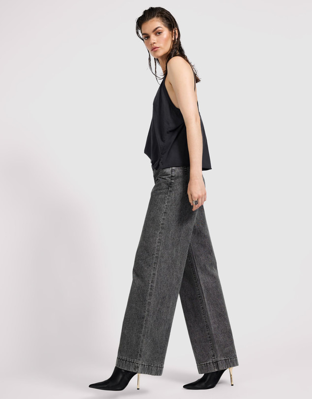 ONE TEASPOON - Jackson Mid Waist Wide Leg Denim Jeans
