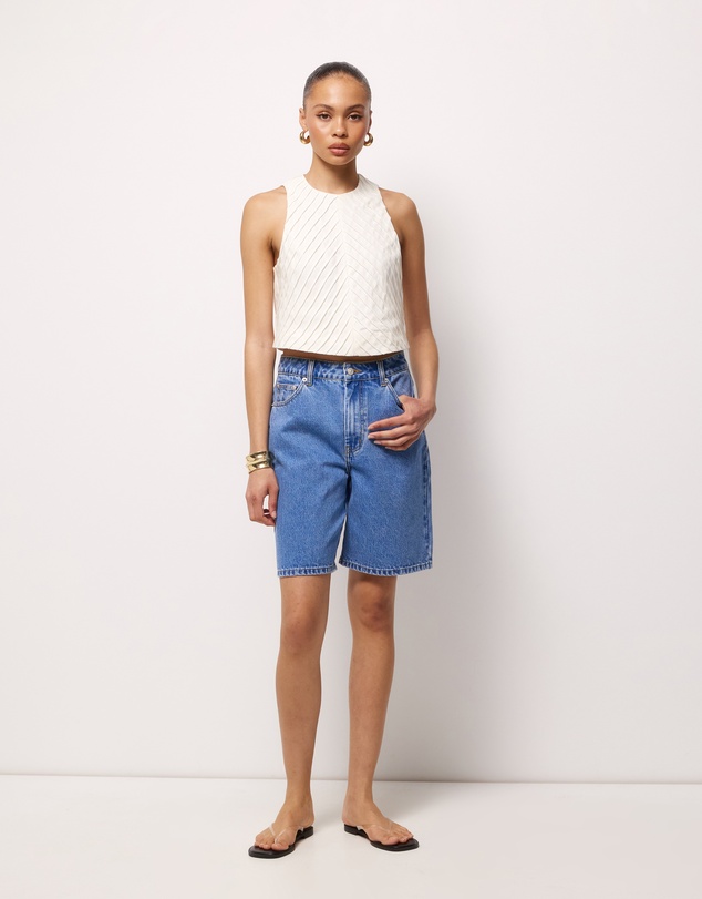 AERE - Maris Pintuck Linen Top
