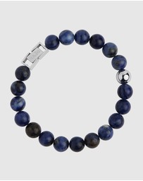 Najo - Atlas 10mm Sodalite & Steel Bracelet
