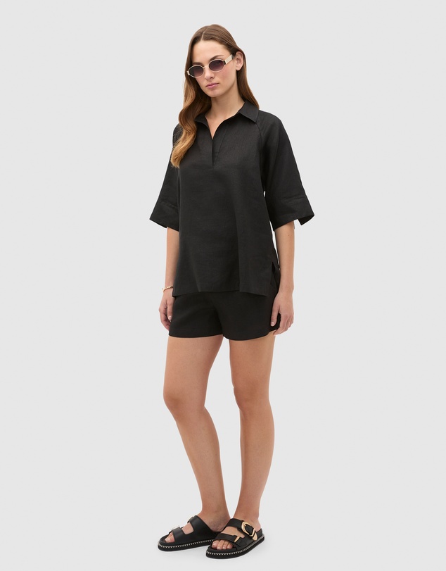 Seed Heritage - Core Linen Half Placket Popover