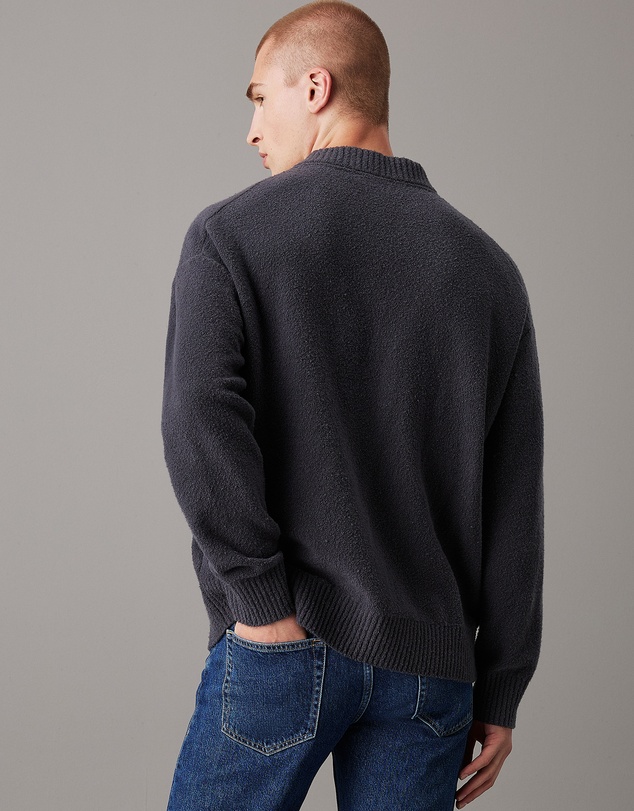 Calvin Klein Jeans - Cotton Bouclé V-Neck Jumper