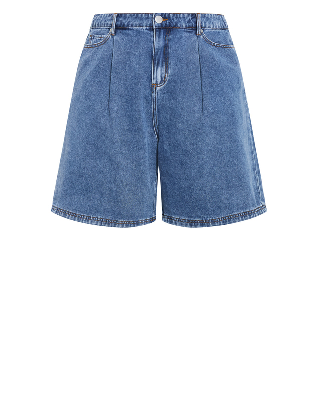 City Chic - Plus size Tessa Tailored Denim Jort - light wash