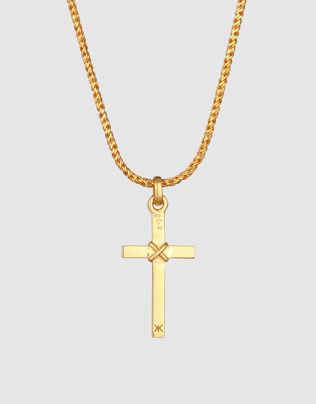 Kuzzoi - ICONIC EXCLUSIVE - Cross Pendant Necklace in Gold-Plated 925 Sterling Silver