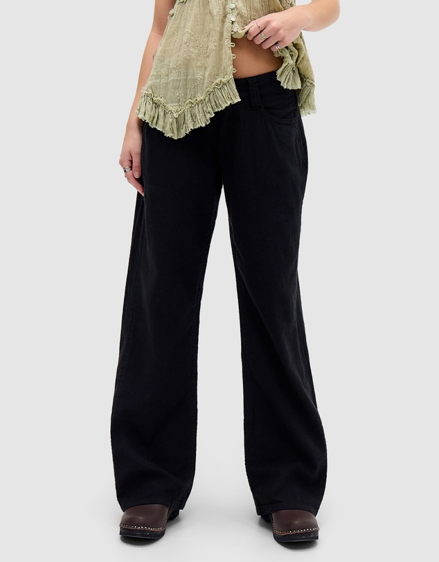 BDG By Urban Outfitters - Kayla Lowrider Linen Trousers