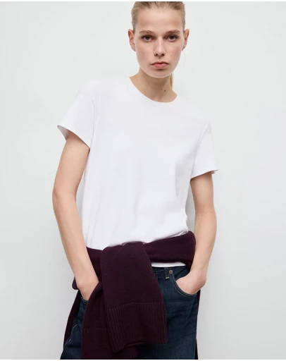 M.N.G - Short-Sleeved Cotton T-Shirt
