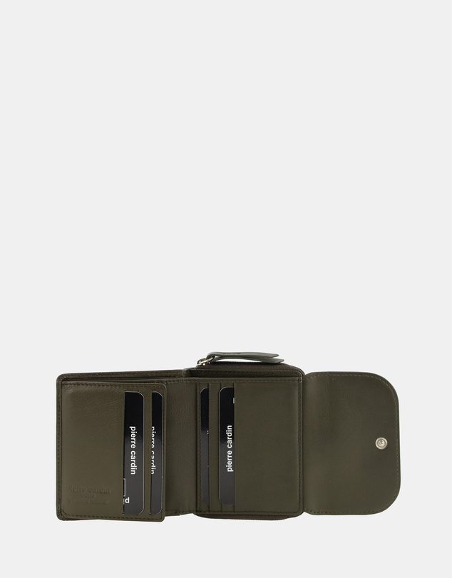 Pierre Cardin - Pierre Cardin Ladies Leather Tri-Fold Tab Wallet