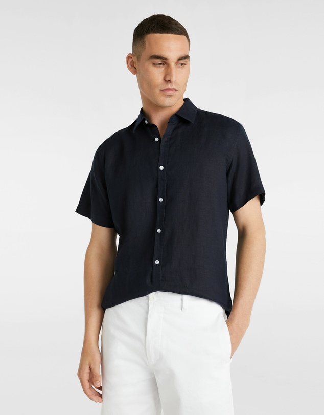 yd. - Lewis Pure Linen Shirt