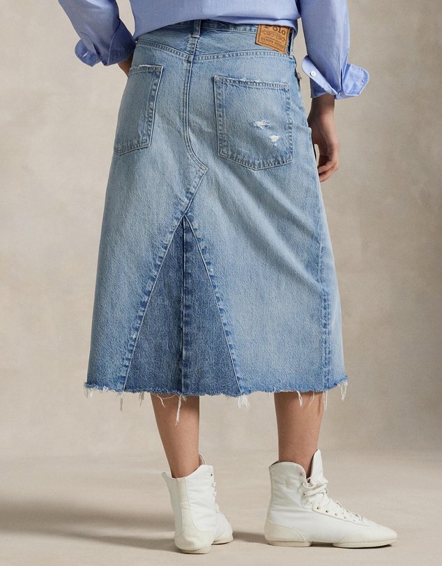 Polo Ralph Lauren - Paneled Denim A-Line Skirt