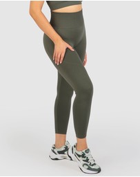 B Free Intimate Apparel - Double Racer Padded Sports Bra & High Waist Full Length Leggings Set