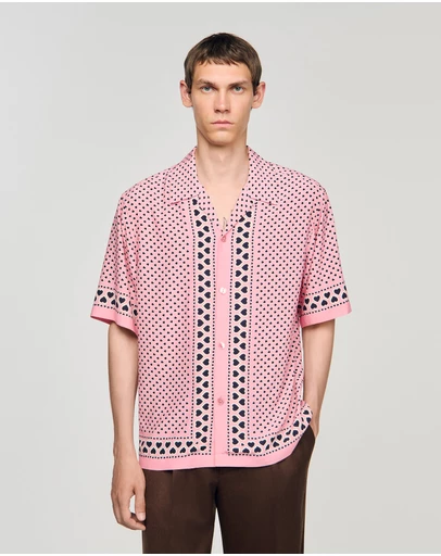Sandro - All Over Coeur Mc Shirt