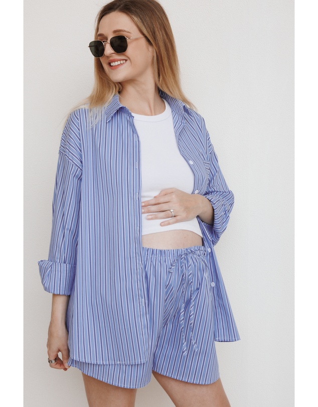 Petal & Pup - Ashlyn Short Set - Blue Stripe