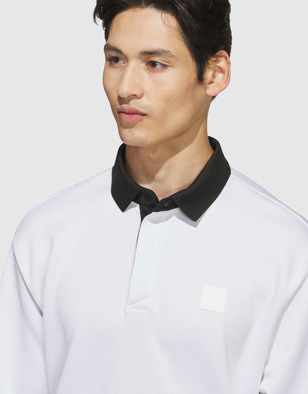 adidas Performance - Long Sleeve Knit Sweat Polo Shirt