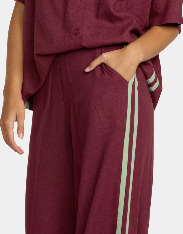 RVCA - Womens Syd Stripe Elastic Waist Pants
