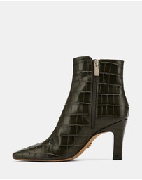 Wittner - Loz Croc Embossed Leather Ankle Boots