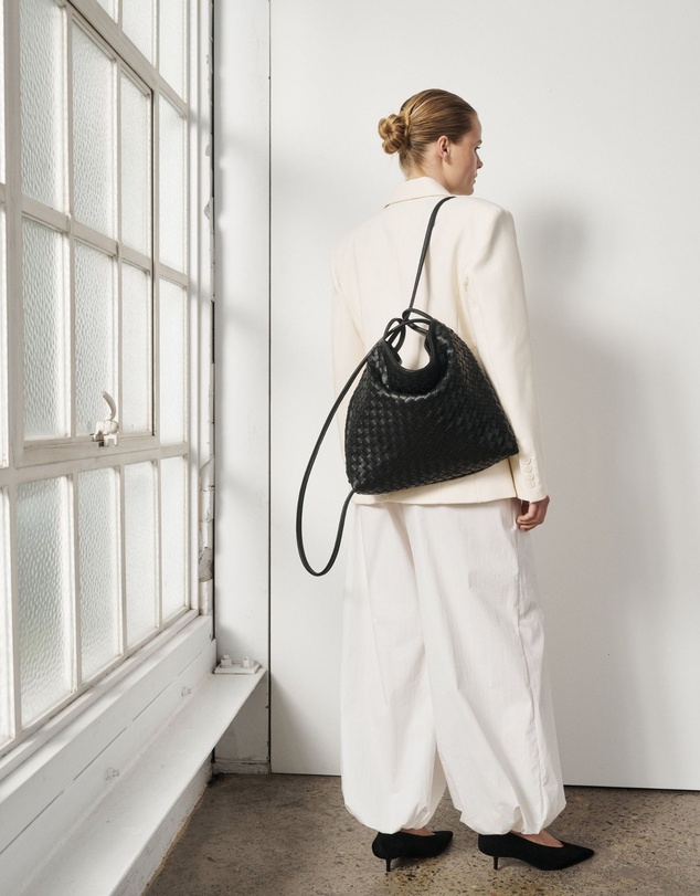 VESTIRSI - Woven Bella Convertible Backpack Black