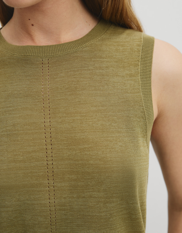 Country Road - Pointelle Detail Neck Tank