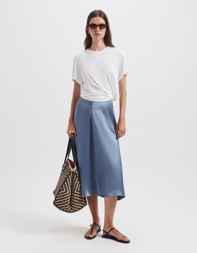 SABA - Sallee Draped Front Midi Skirt