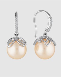 Georgini - Palm Cove Pink Freshwater Pearl Earrings Silver