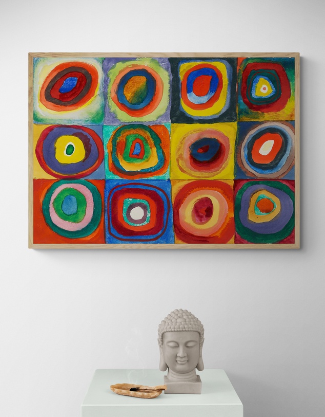 Inka Arthouse - Squares with Concentric Circles by Wassily Kandinsky Art Print