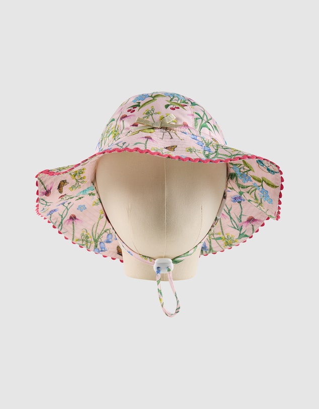 Fleur Harris - 'Enchanted Garden' Summer Baby Hat in Sugar Pink