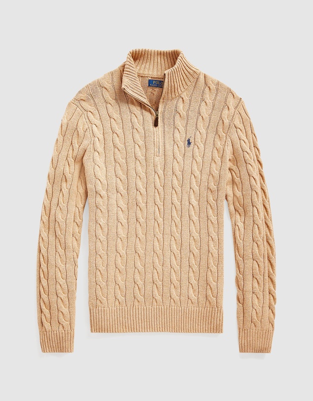 Polo Ralph Lauren - Cable-Knit Cotton Quarter-Zip Sweater