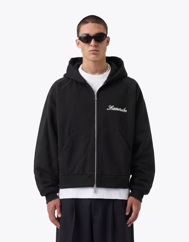 Zanerobe - Stitched Box Crop Hood Black