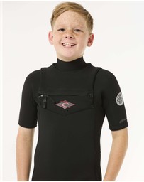 Rip Curl - Kids Dawn Patrol Short 2/2 Sleeve Chest Zip Wetsuit