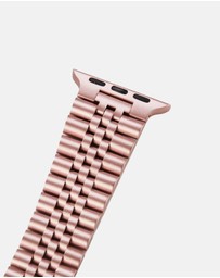 Friendie - Stainless Steel Link Bracelet Band - The Perth - Apple Watch Compatible