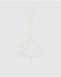 GUESS - Gold-Tone Hashtag Guess Body Chain