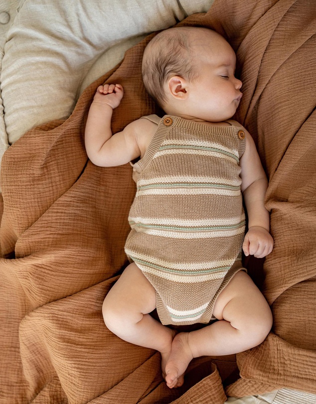 Fox & Finch - Wildlings Stripe Knitted Romper - Babies