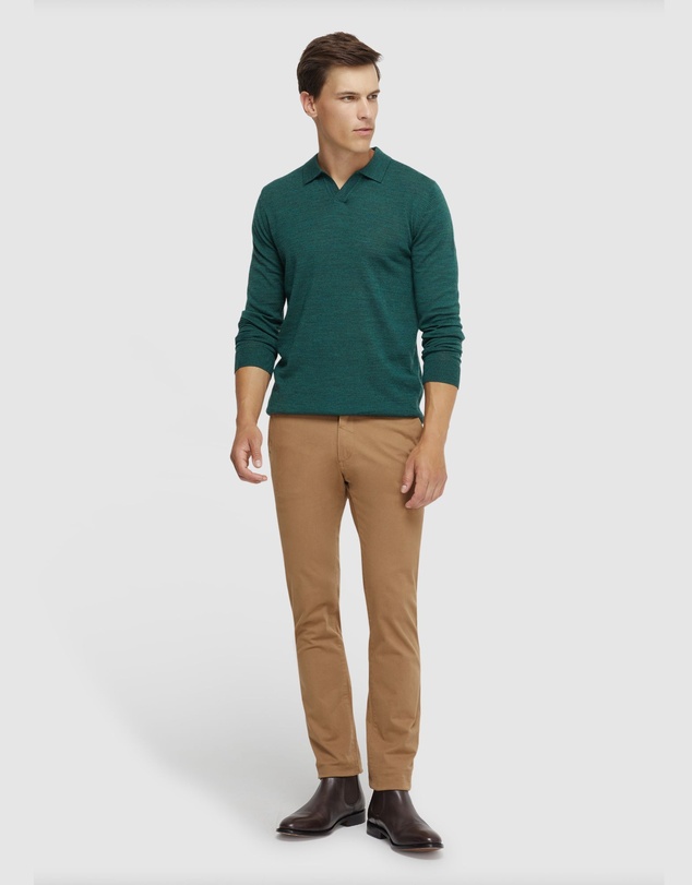 Oxford - Blair V-Neck Merino Wool Polo