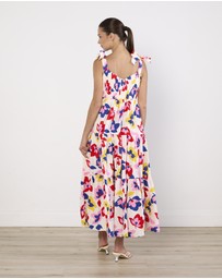 Cirkular - Pre-Loved - Kate Spade Summer Flowers Tiered Midi Dress