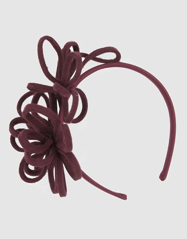 Max Alexander - Felt Burgundy Loops Fascinator