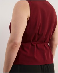 Atmos&Here Curvy - Ellie Wrap Waist Vest Top