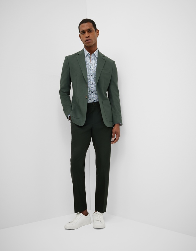 Politix - Textured Floral Long Sleeve Shirt