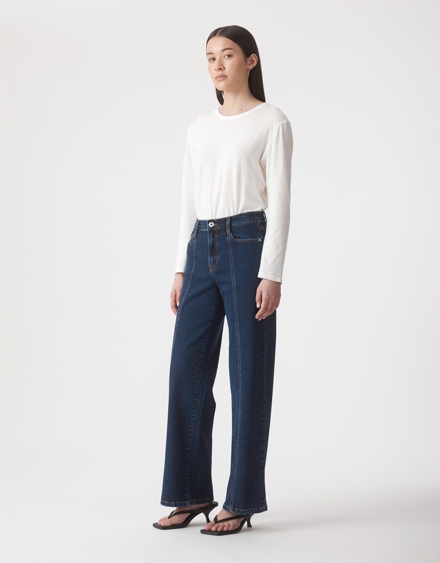 Outland Denim - 32in Mia Mid Wide Seamed Jeans