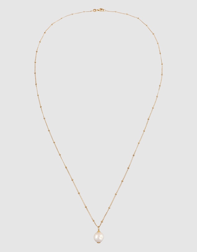 Elli Jewelry - Baroque Pearl Pendant Necklace in Gold-Plated 925 Silver