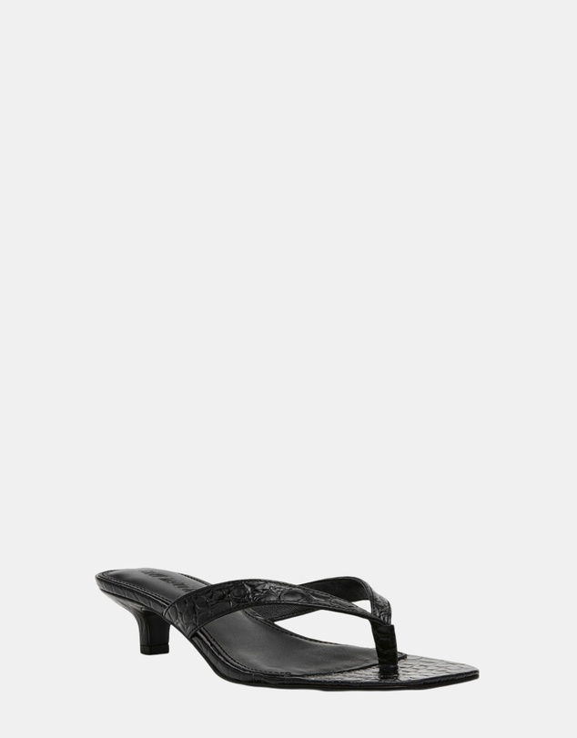 Steve Madden - Tracie Black Croc Heels