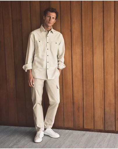 Trenery - Cotton Twill Cargo Pant in Fawn