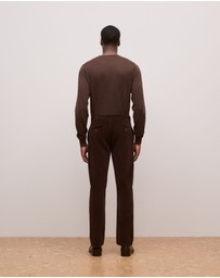 Trenery - Regular Fit Cord Classic Pant in Coffee Bean
