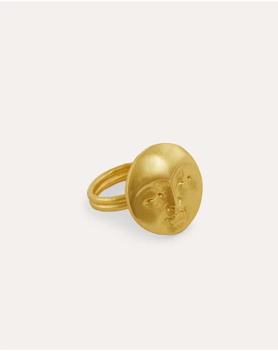 Ottoman Hands - Moon Face Gold Ring